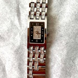 Relic Silver Tone Rhinestone Studded Watch